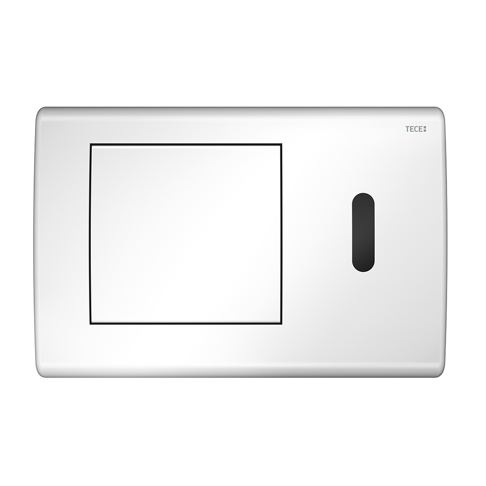 Металл. панель смыва TECEplanus ИК-сенсор (220/12 V) белая глянцевая 144 x 214 x 15 мм
