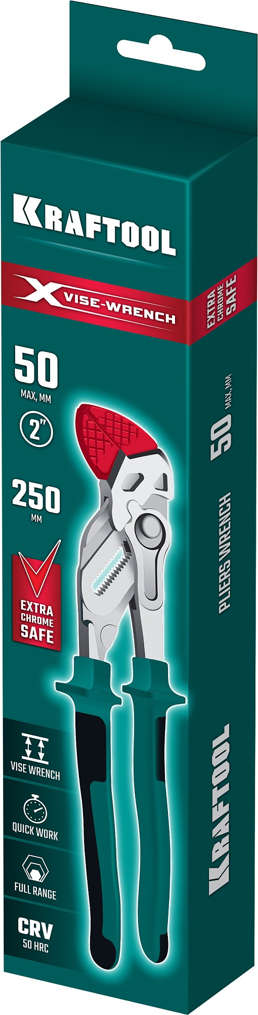 KRAFTOOL VISE-WRENCH X, 250 мм, клещи переставные-гаечный ключ (22067)