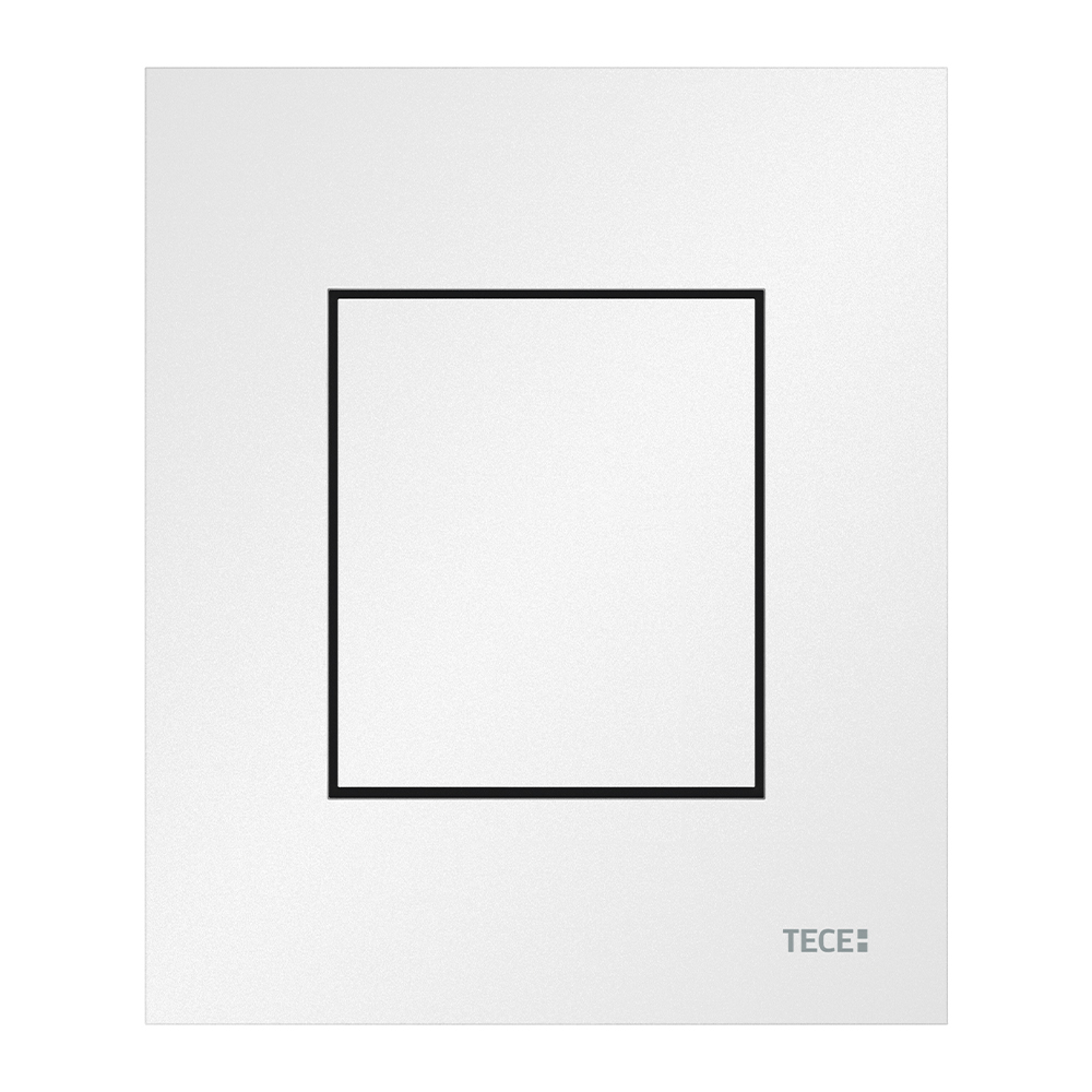 Пластиковая панель смыва TECEnow белая матовая, для инсталляции писсуара, 124 x 104 x 5 мм
