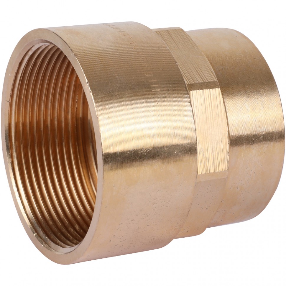 Муфта 35х1 1/2" переходная (ВР) под пайку с внутренней резьбой SANHA бронзовая 1427035112