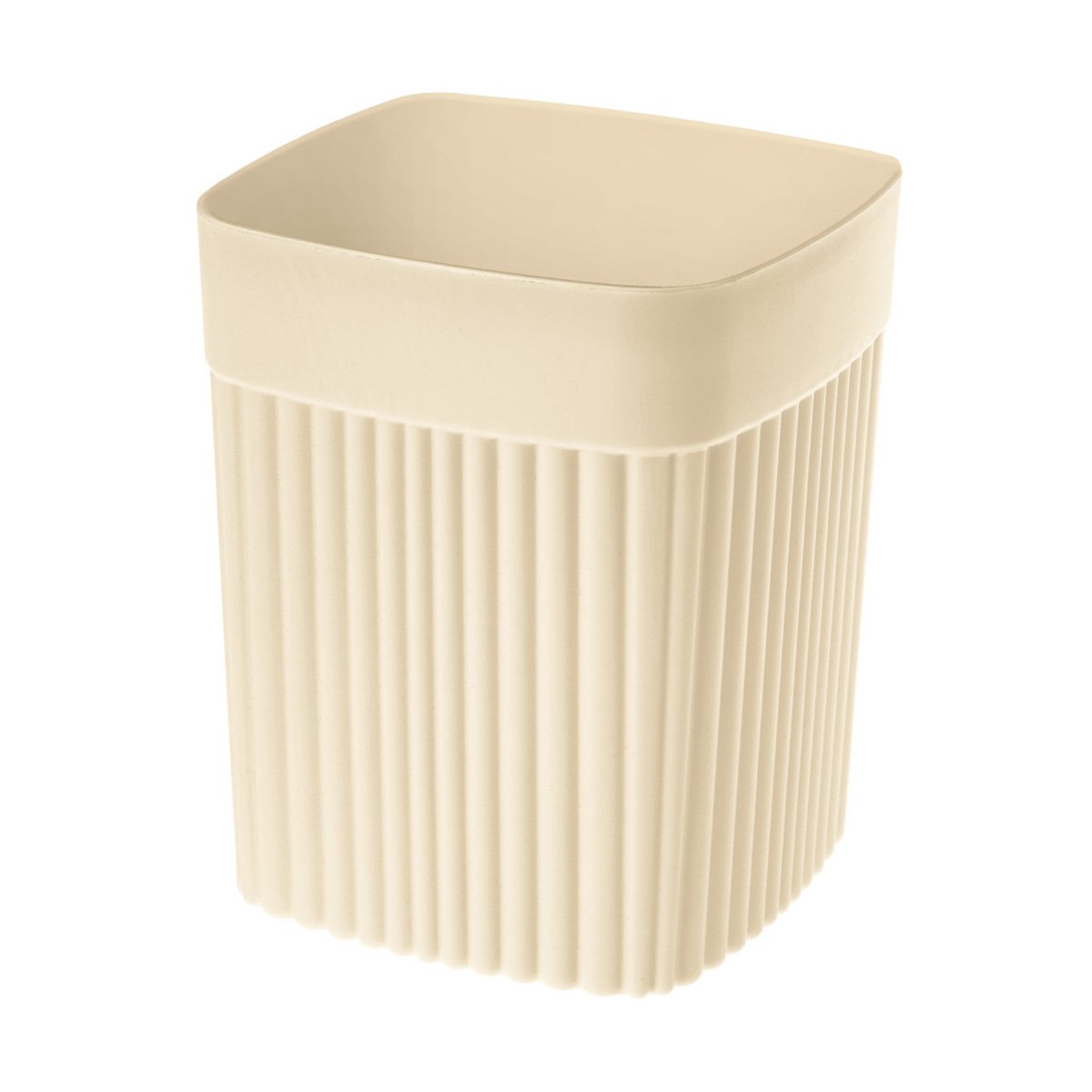 Стакан для ванной комнаты "velvet" 90*90*110 мм, 0,65 л (бежевый) (1/18) "бытпласт"