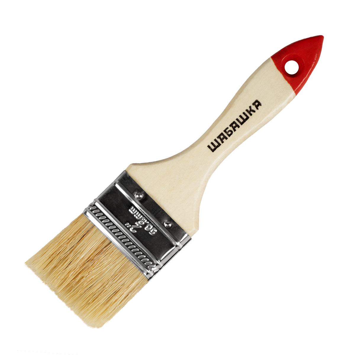 Кисть плоская "шабашка"  №2 /50 мм (12/720) дерев.ручка  108-4020