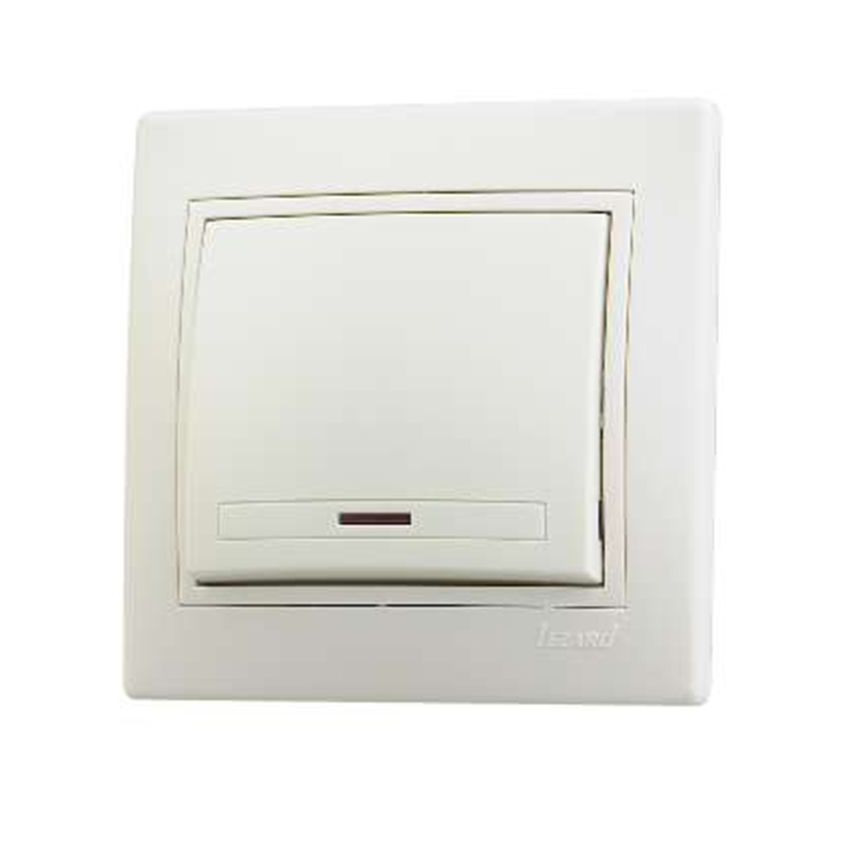 Выключатель "mira" 1 кл. с индикатором, кремовый (1/10/120) "lezard" 701-0303-111