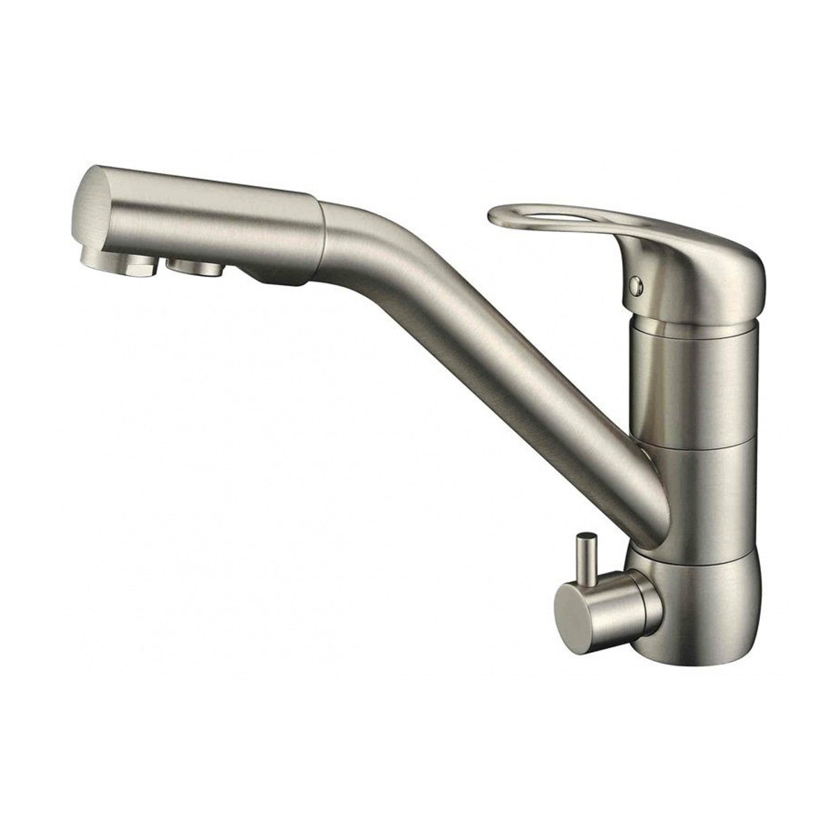 Смеситель для кухни с подключ. к фильтру питьев. воды zr 400 kf-12 satin "zorg"