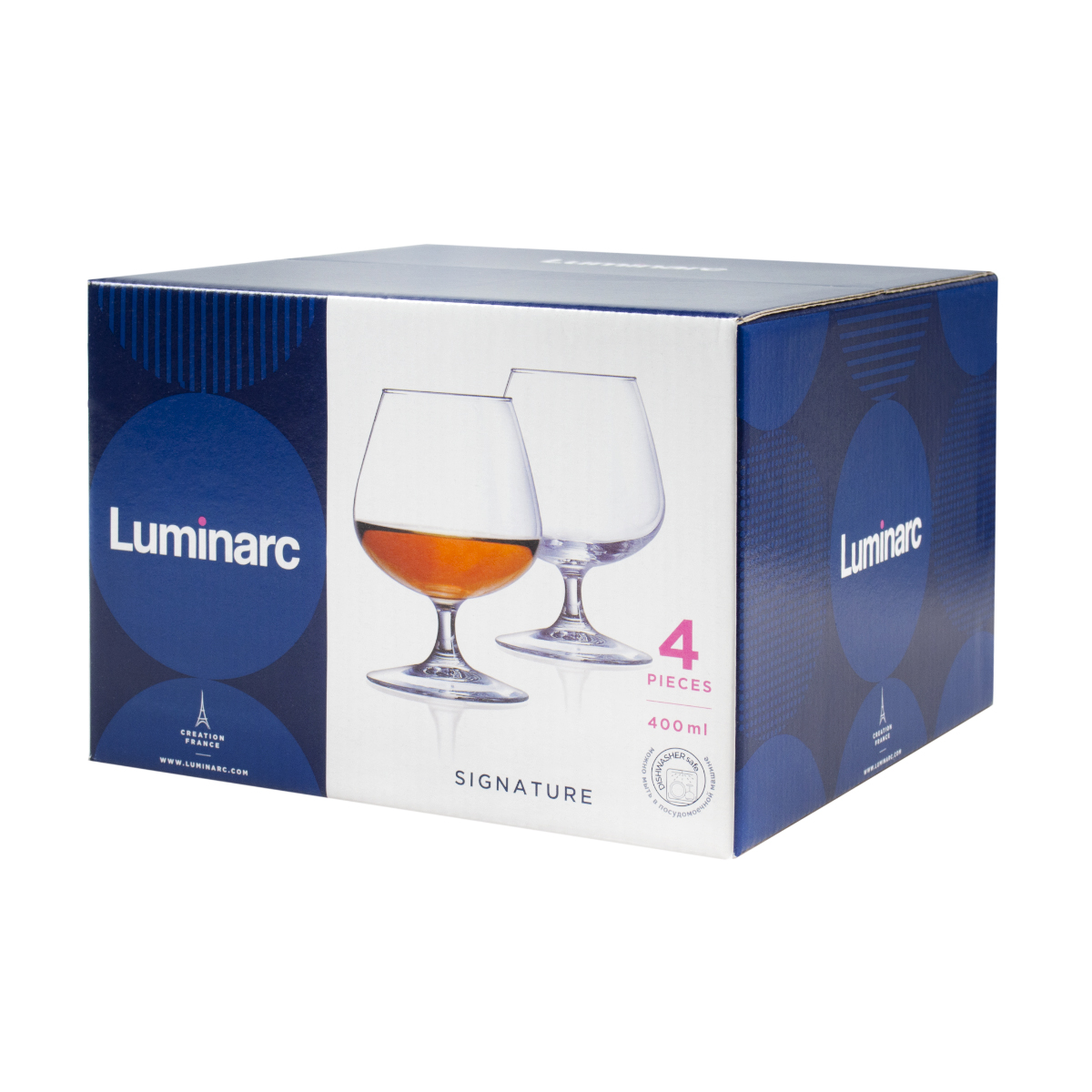 Бокал для коньяка "эталон" 410 мл (набор 4 шт.) (1/4) "luminarc"