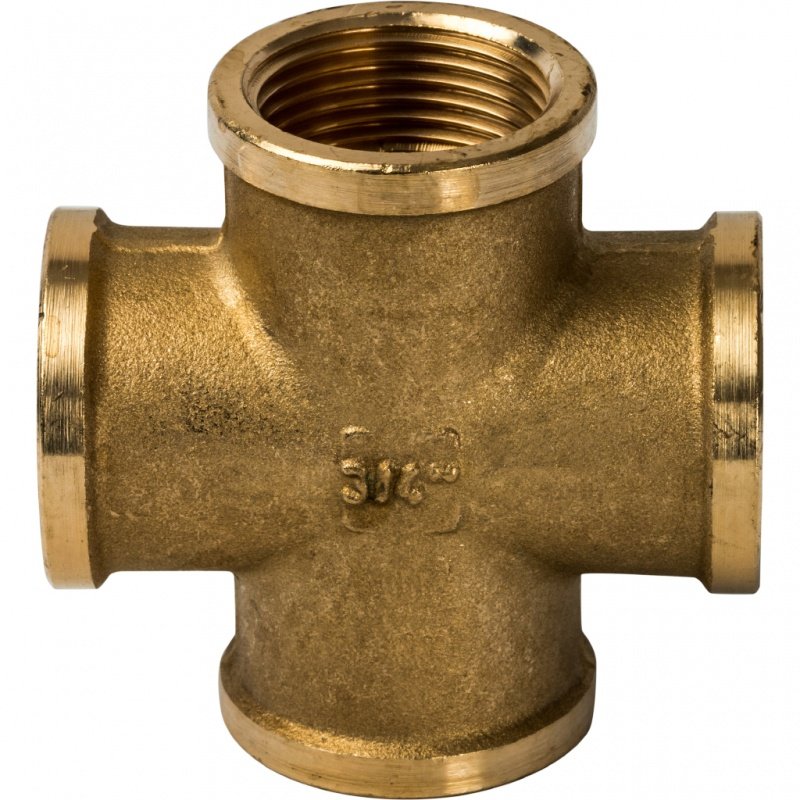 Крестовина резьбовая ВР 3/4" латунь STOUT