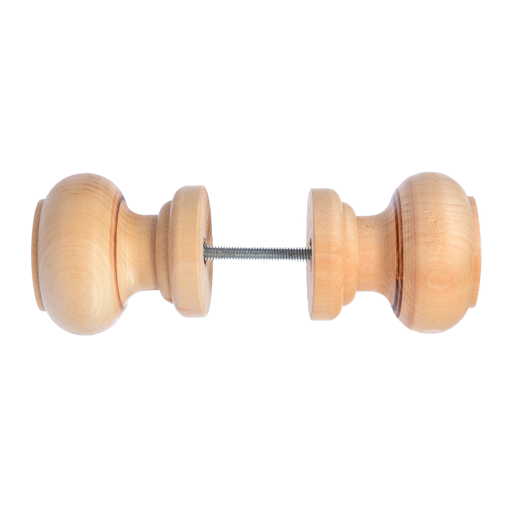 Ручка дверная круглая 55 мм (комплект 2 шт.) липа (1/10) "банные штучки" 32108
