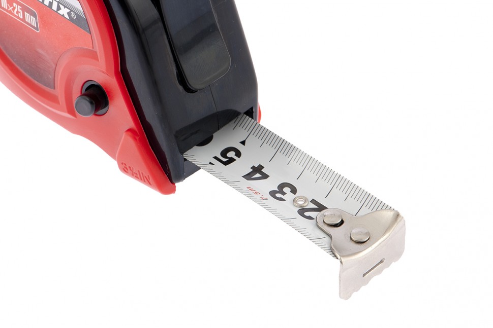 Рулетка Rubber, 7.5 м х 25 мм, обрезиненный корпус Matrix (31001)