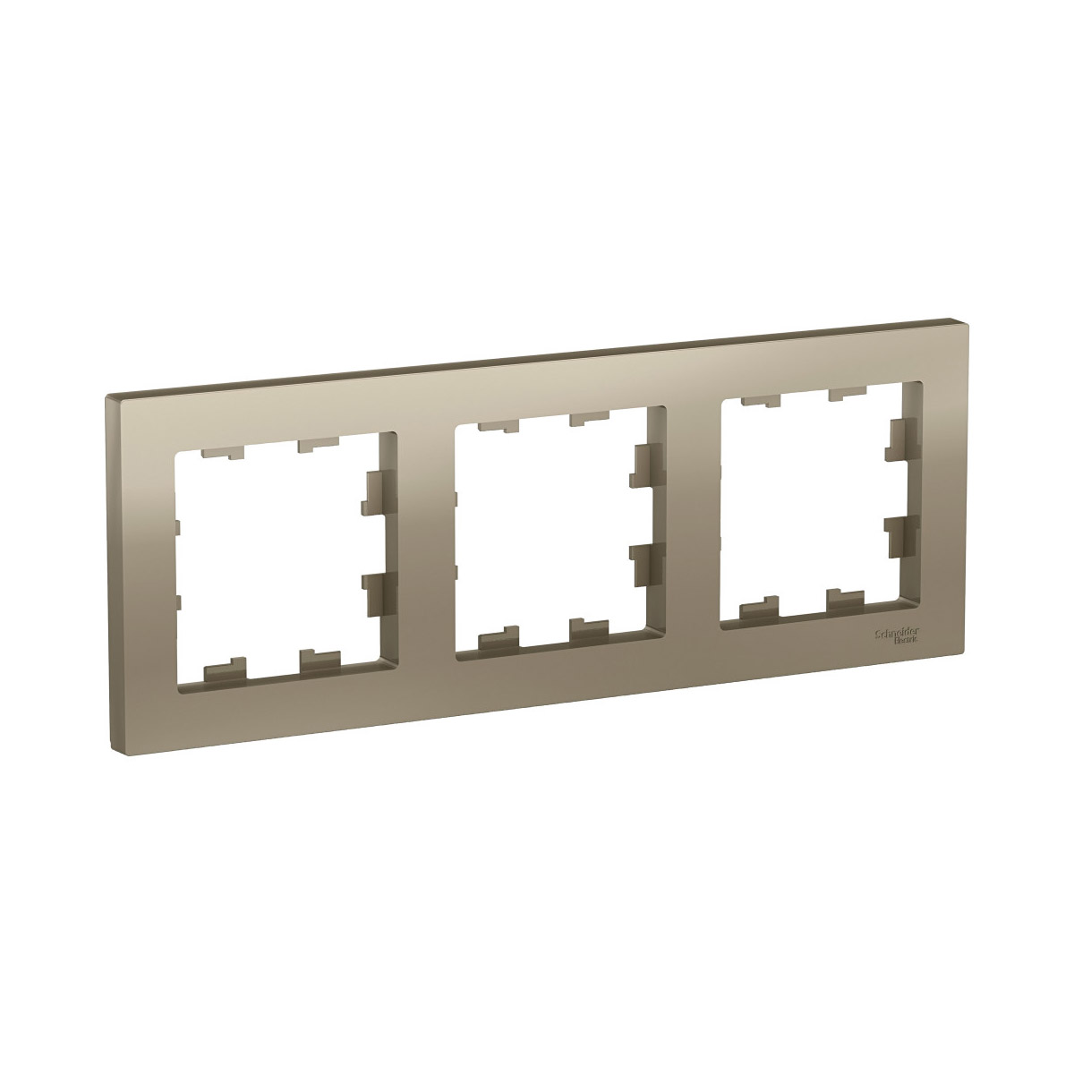 Рамка "atlasdesign" 3-х местн. универс., шампань (1/5/20) "schneider"