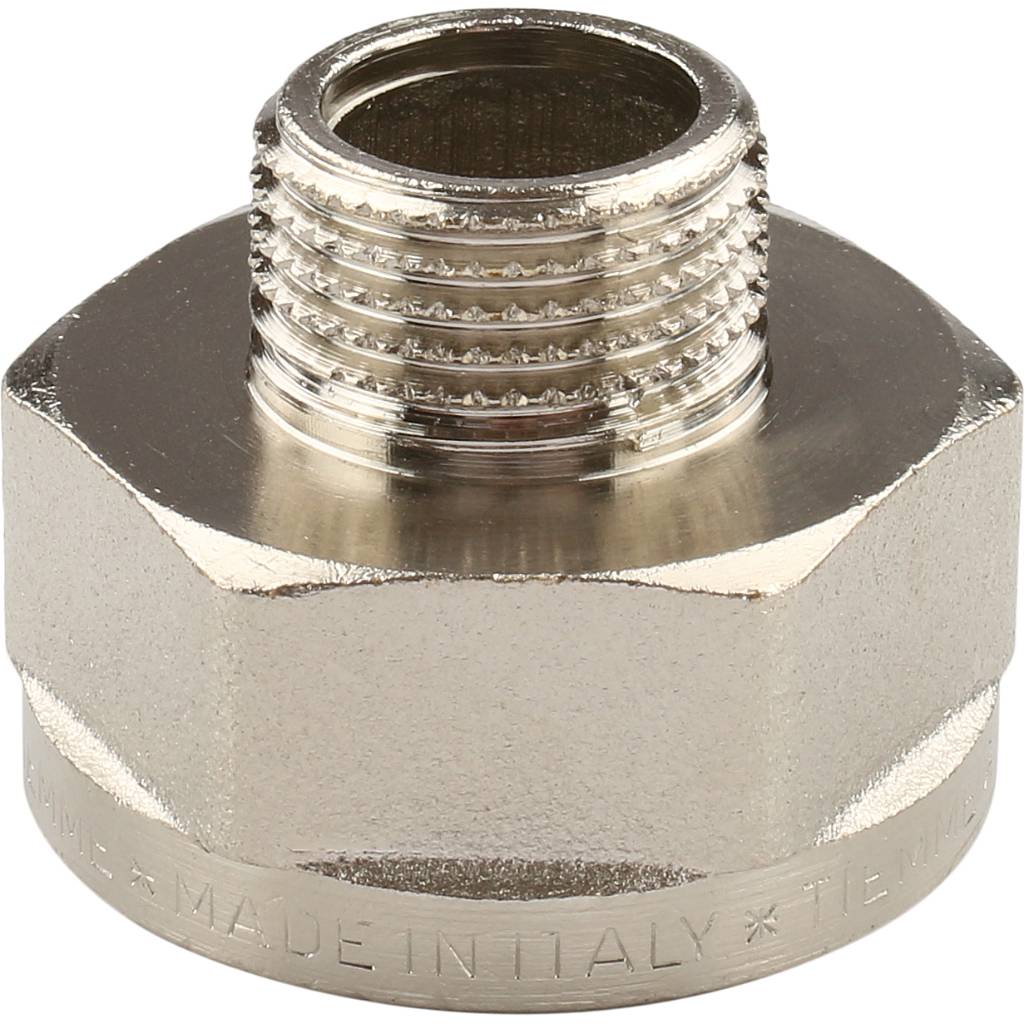 Переходник резьбовой ВН 1" x 1/2" никель TIEMME