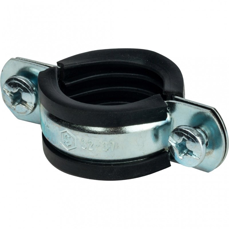 Хомут с шпилькой и дюбелем 1" (⌀32-37) STOUT