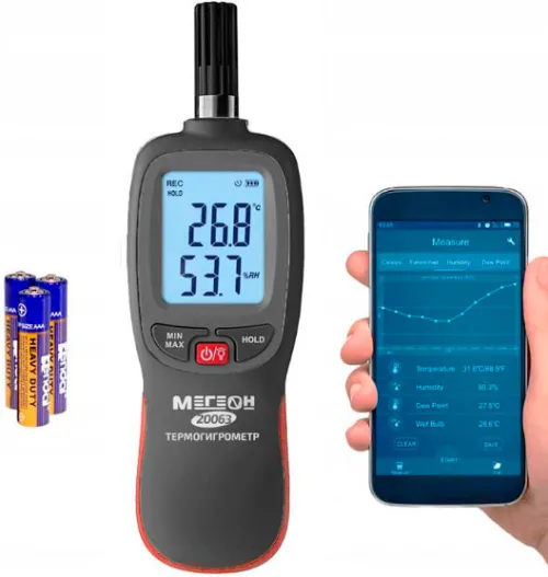 Термогигрометр МЕГЕОН с Bluetooth (20063)