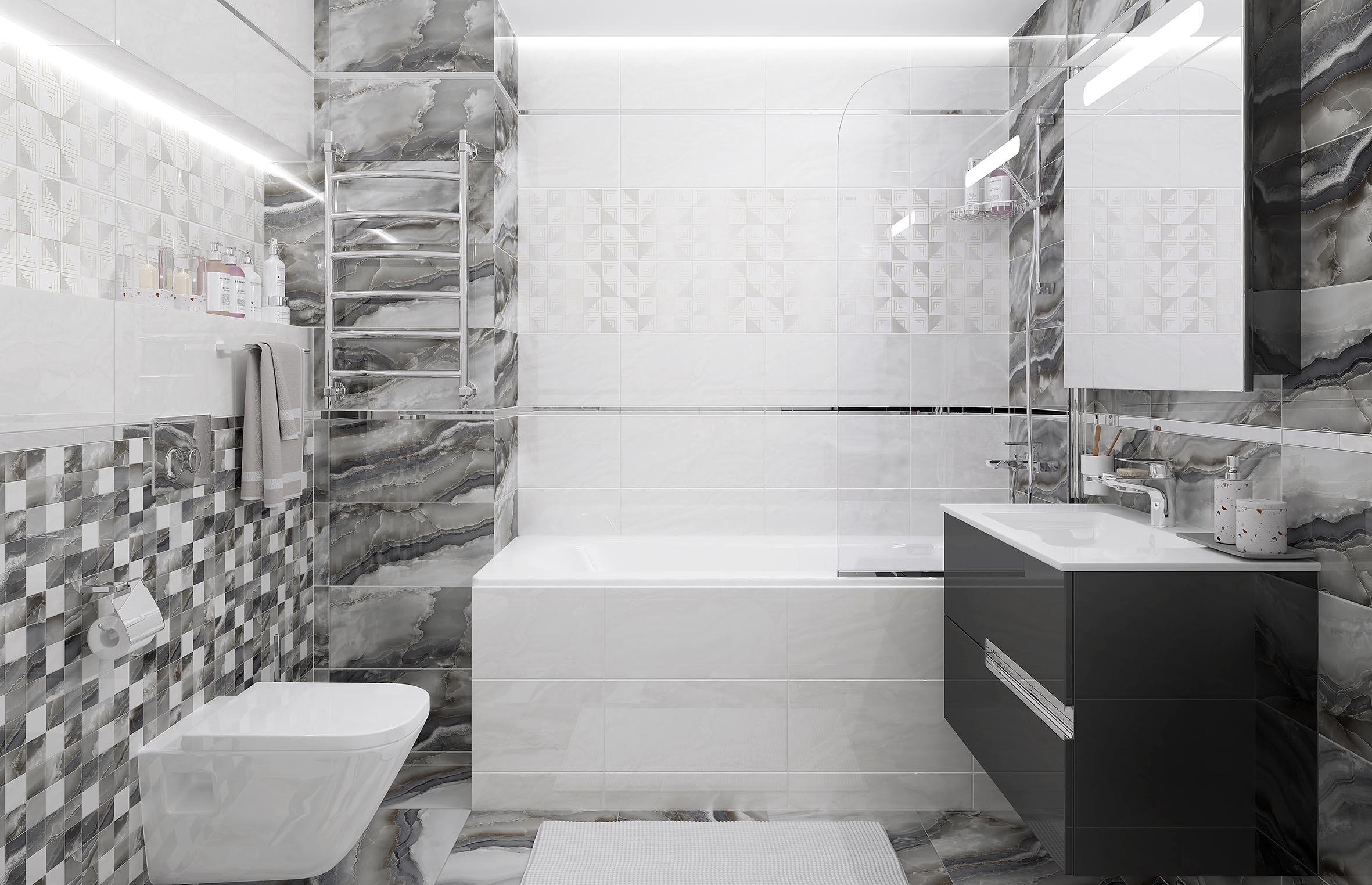 Mania серый 25x50