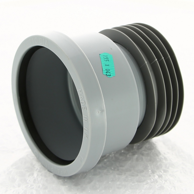 Муфта McALPINE с манжетой, вход 110 мм под раструб. соед., выход внутрь 110 мм трубы