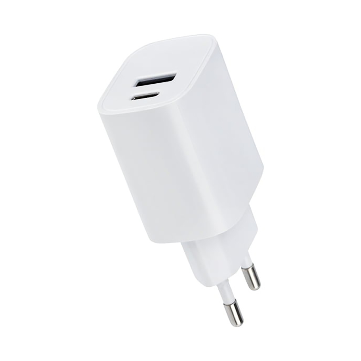 Зарядное устройство сетевое usb + type-c 5v, 2,4 a (белый) (1/100) "rexant" 16-0296