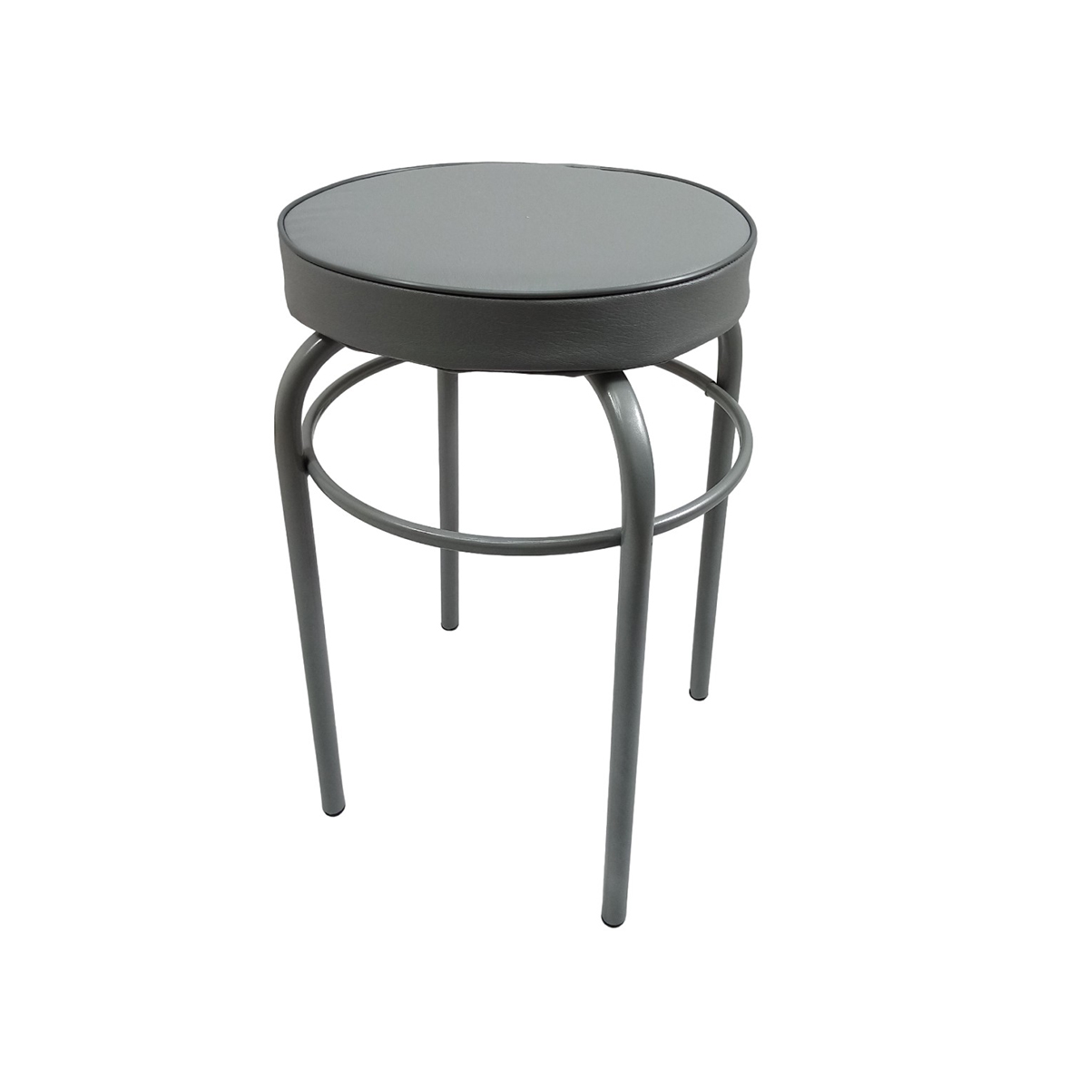 Табурет "сатурн 18м" мягкое круглое сиденье d=30 см (серый) (1) "new victoria"