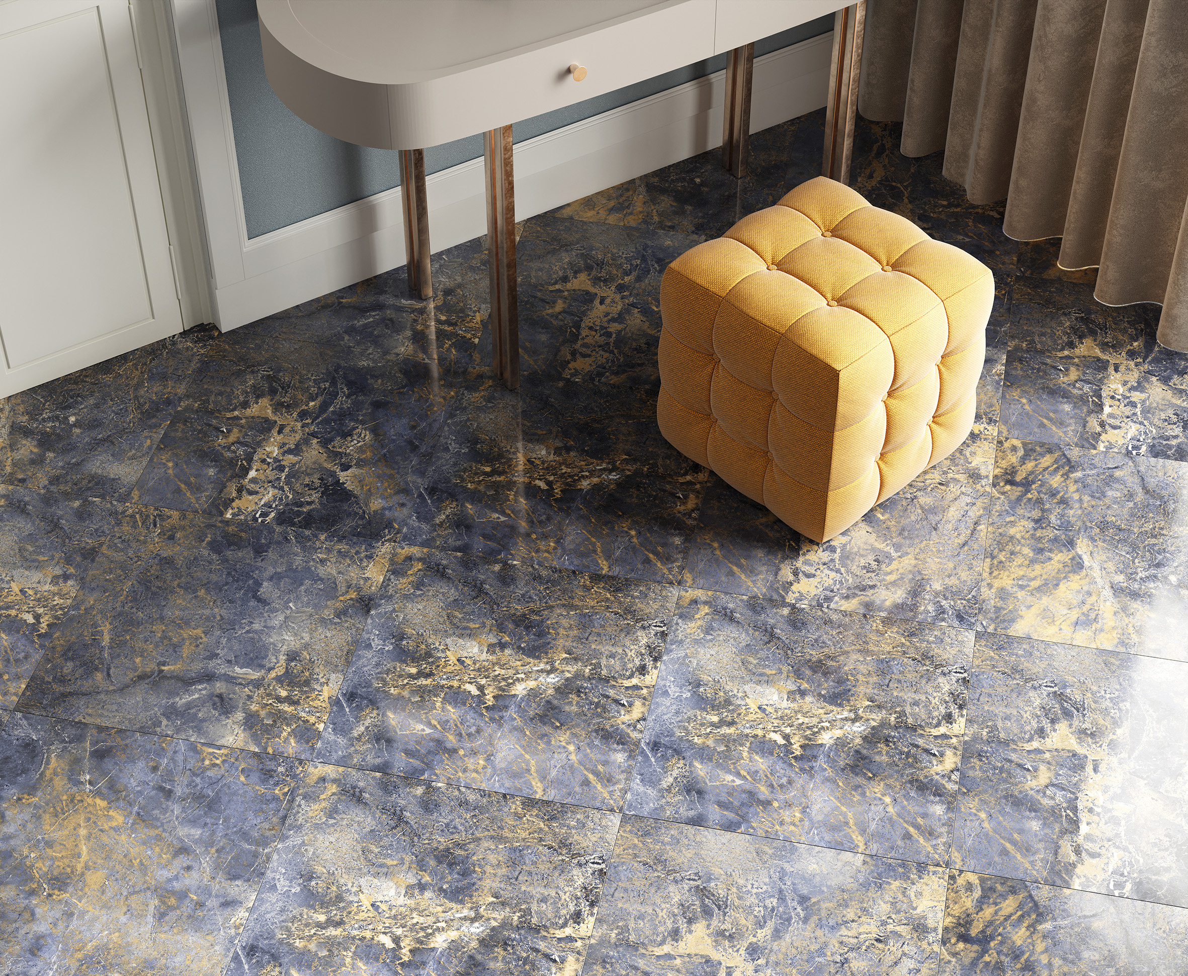 Krazzy blue керамогранит полированный 60x120