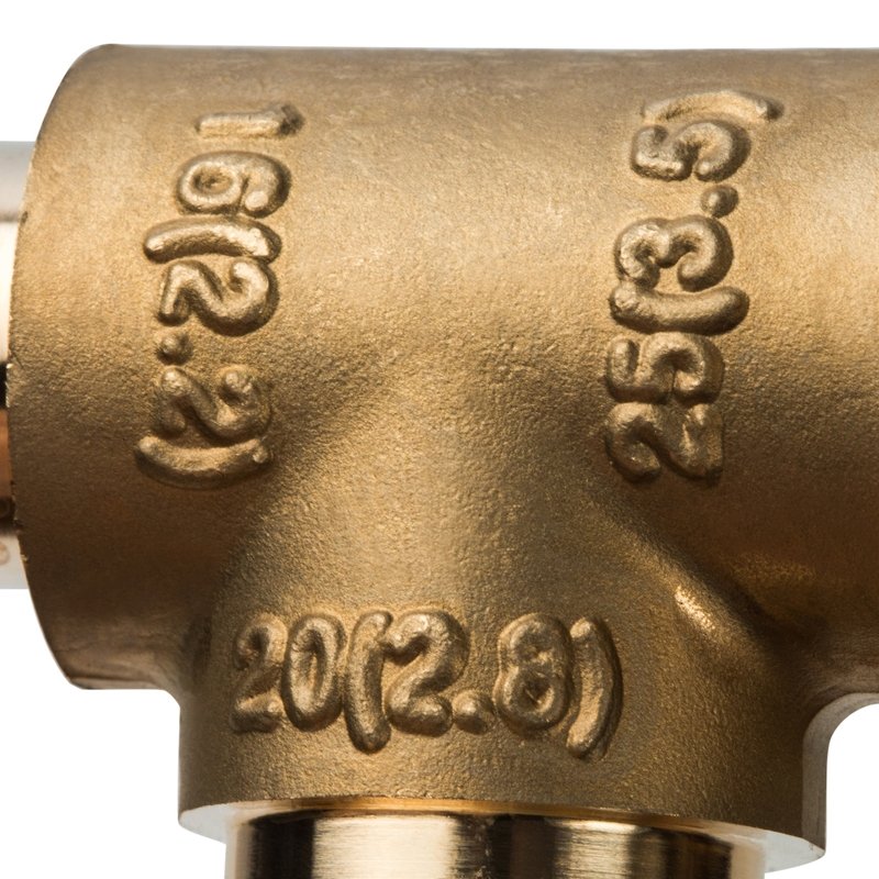 Тройник переходной 25 x 20 x 16 аксиальный для труб PE-X STOUT