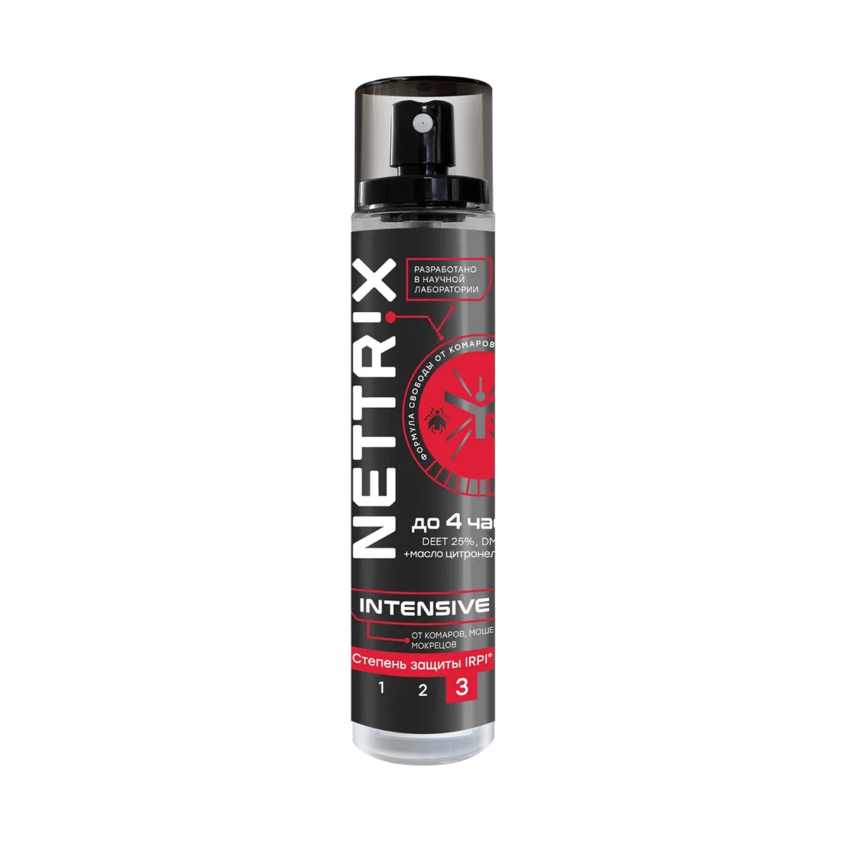Средство от комаров и мошек "intensive" спрей 100 мл  (1/48) "nettrix"