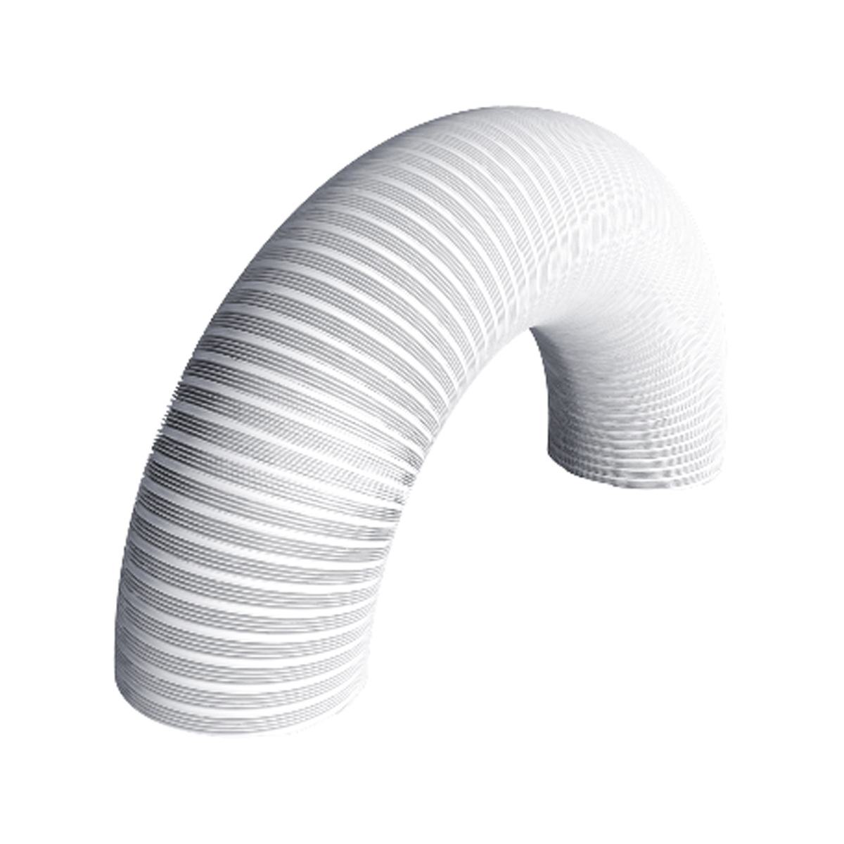 Канал алюм. гофрированный d-100 мм, l до 3 м белый (1/20) "diciti"
