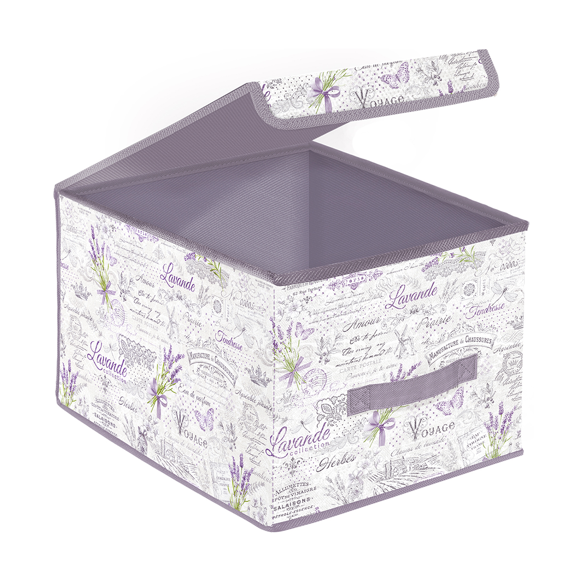 Короб для хранения "lavande" 30*40*25 см с крышкой (1/18) "valiant" lv-box-lm