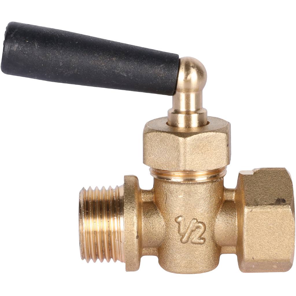 Кран ВН трехходовой STOUT 1/2" для манометров