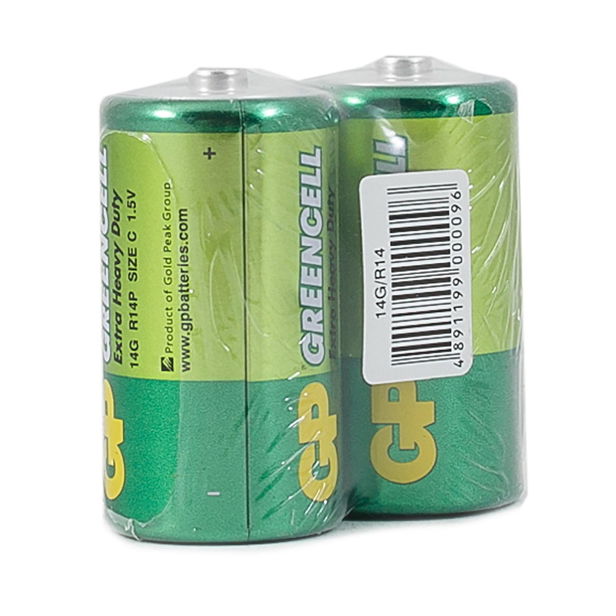 Батарейка gp greencell 14g-os2  тип с (2 шт. в блистере) (12/240)
