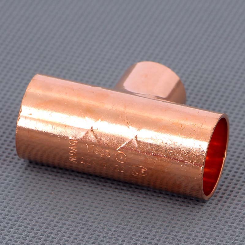 Тройник переходной под пайку 22 х 18 х 22 мм VIEGA медный