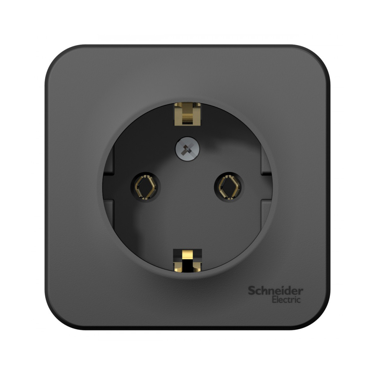 Розетка открыт. уст. "blanca" 1 местн. с заземл. 16а, антрацит (1/12/24) "schneider"