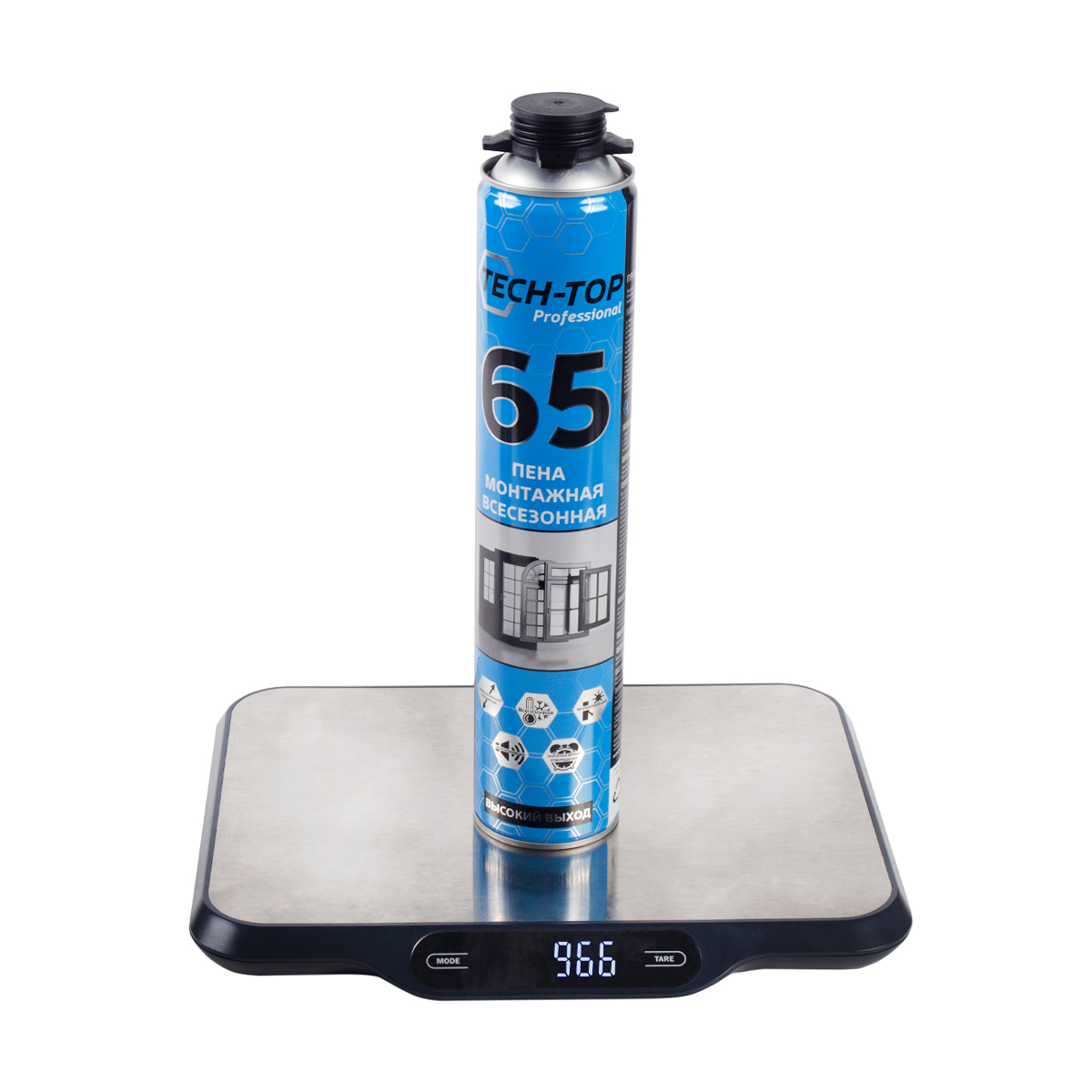 Пена монтажная "теch-тоp 65" профи 840 мл всесезонная (12)