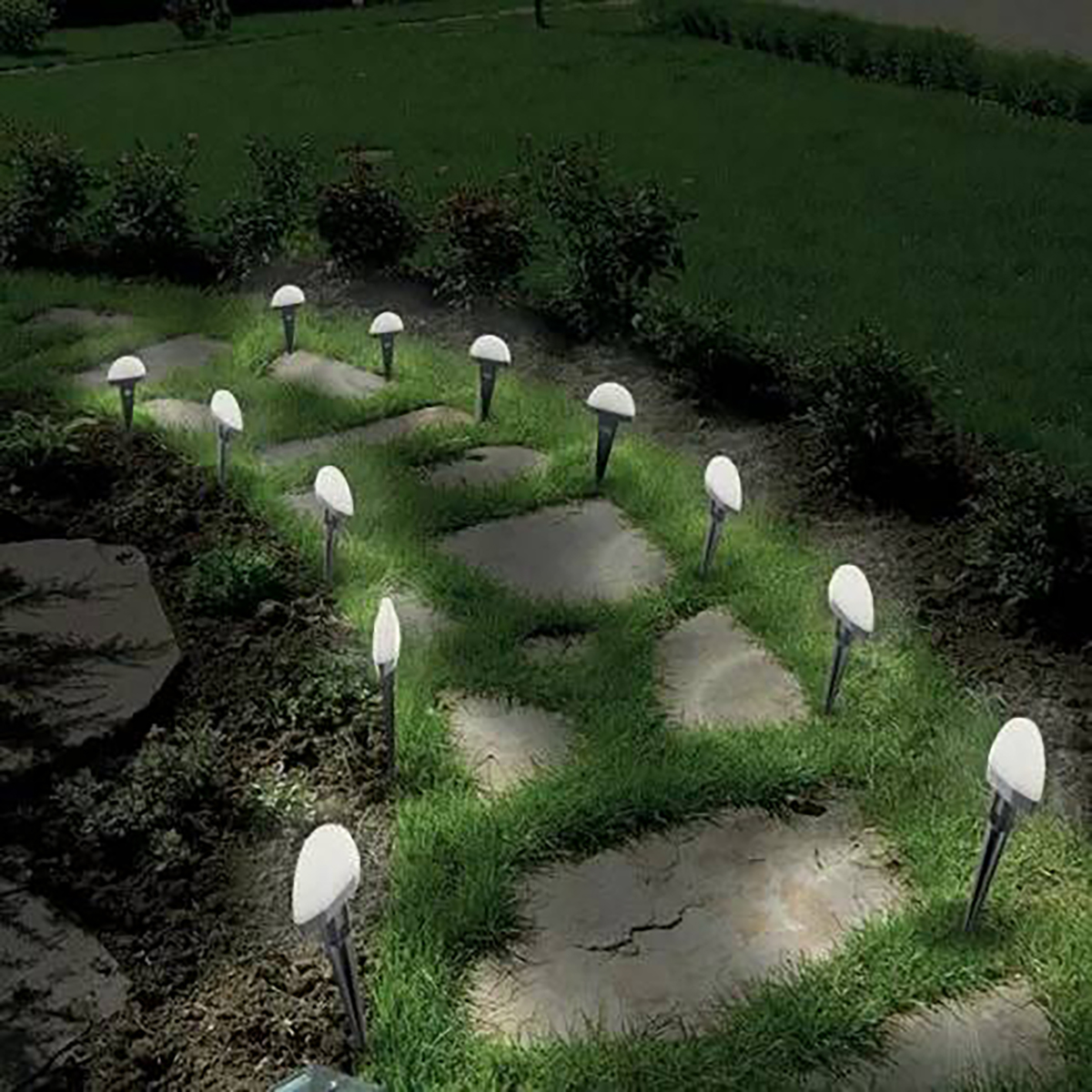 Гирлянда садовая (led) "взлетная полоса" ip65  3,8 м, солнеч. батарея (1/24) "lamper" 602-244