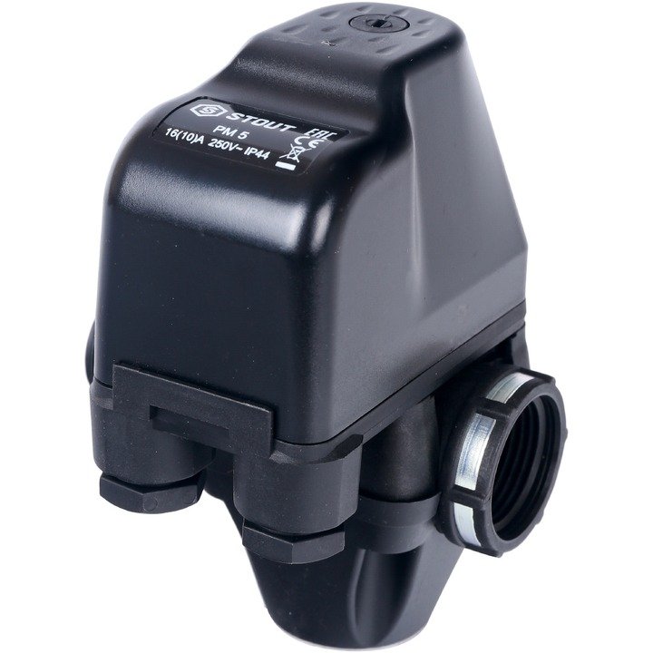 Реле давления STOUT РМ 5-3W ННВ 1" 1-5 бар с манометром