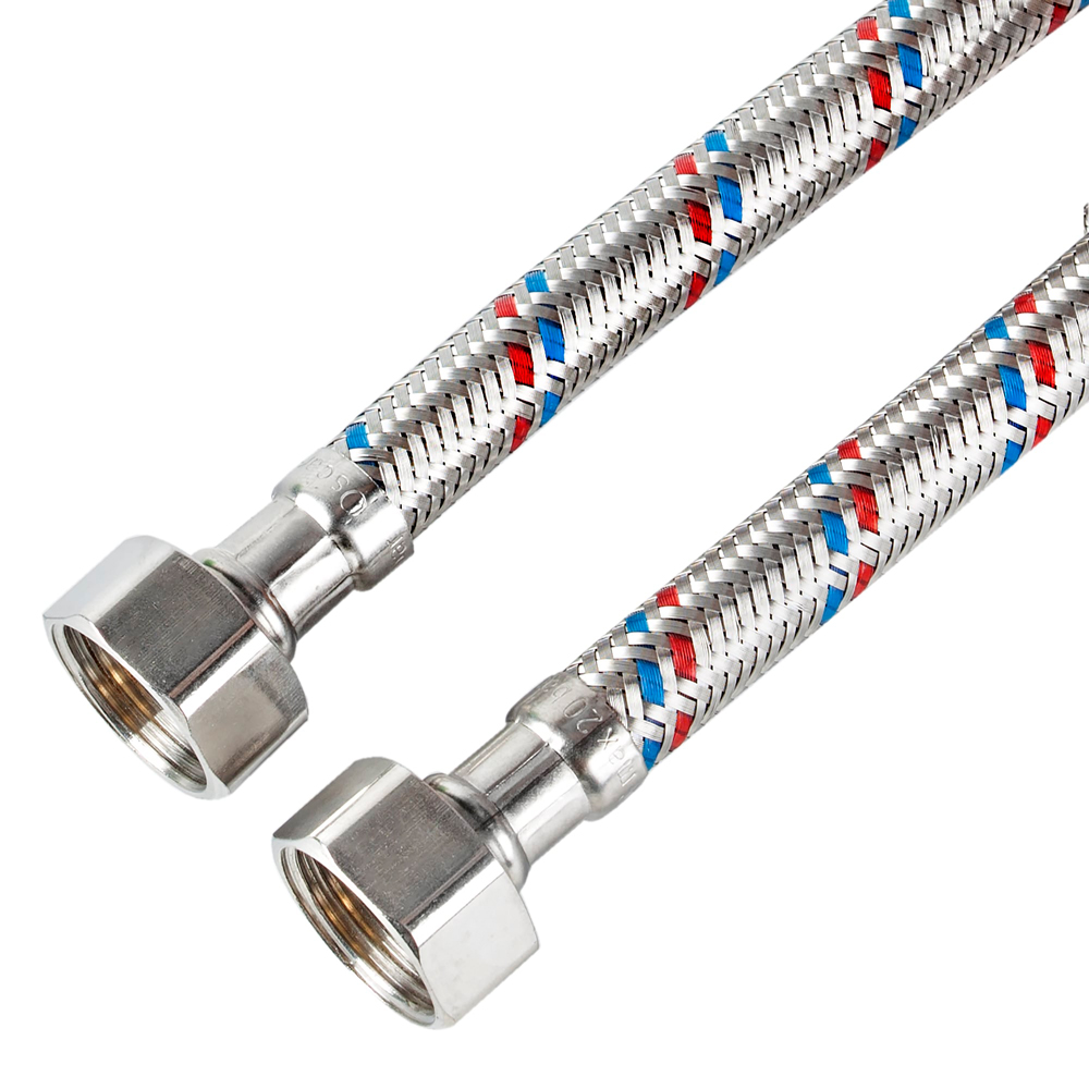 Подводка гибкая для воды (сталь)  50 см гайка-гайка  (10/200) "elka"