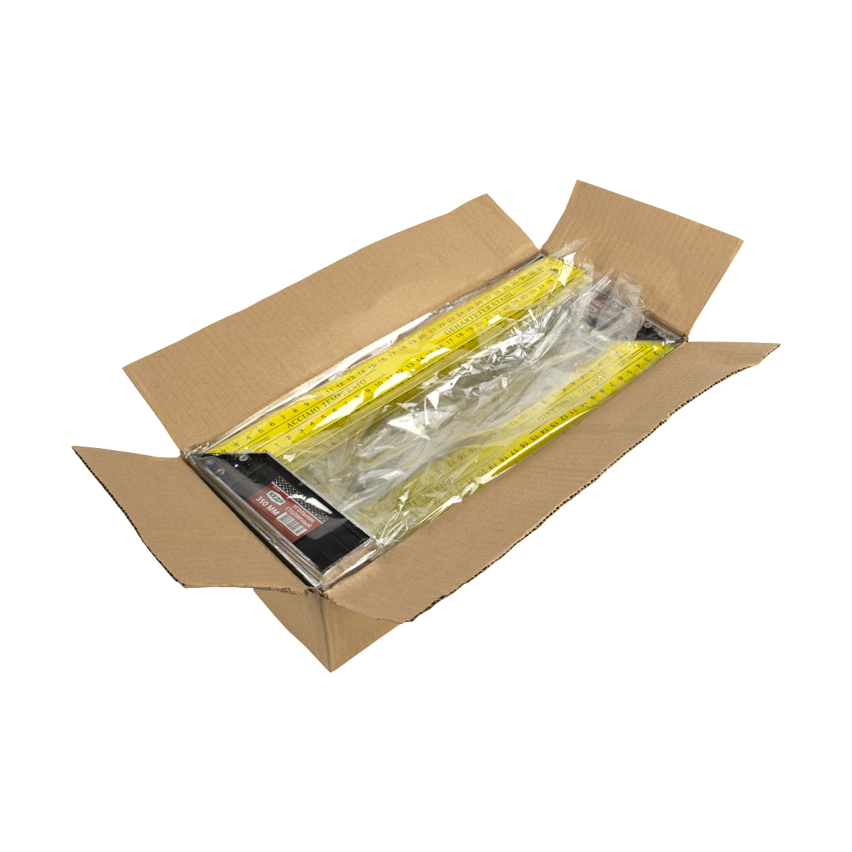 Угольник столярный 350 мм (1/12/120) "кедр"  060-0350