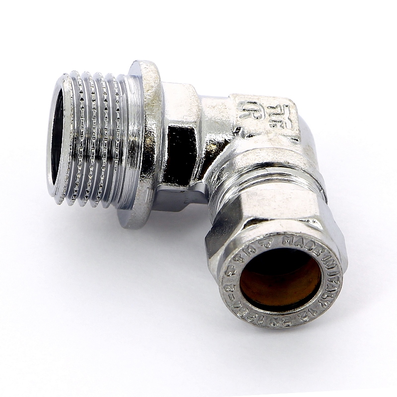 Угол НР 12 x 1/2" обжим хром TIEMME