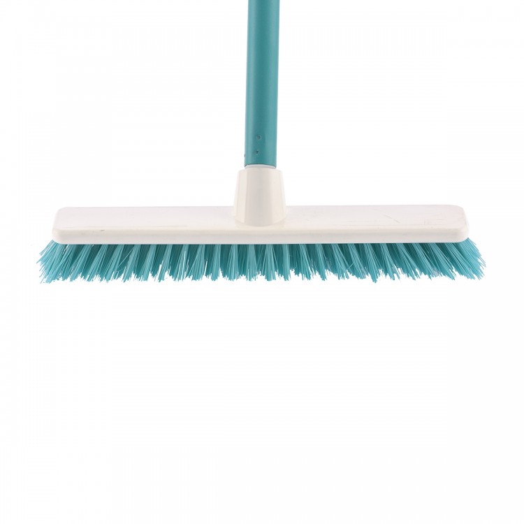 Щетка пластмассовая "Shrober" для чистки ковров 270 мм, бирюзовая, c черенком, 120 см, D 22 мм Elfe (93550)
