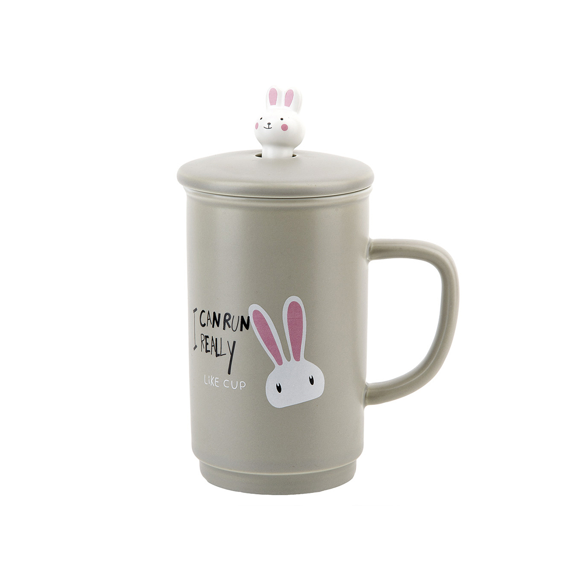 Кружка с крышкой и ложкой "like cup" 400 мл, фарфор (1/60) "nouvelle home" 9902915