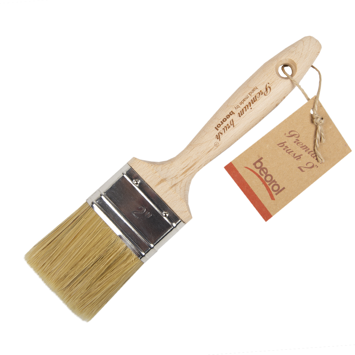 Кисть плоская "premium"  №2  (3/6/180)  "beorol"