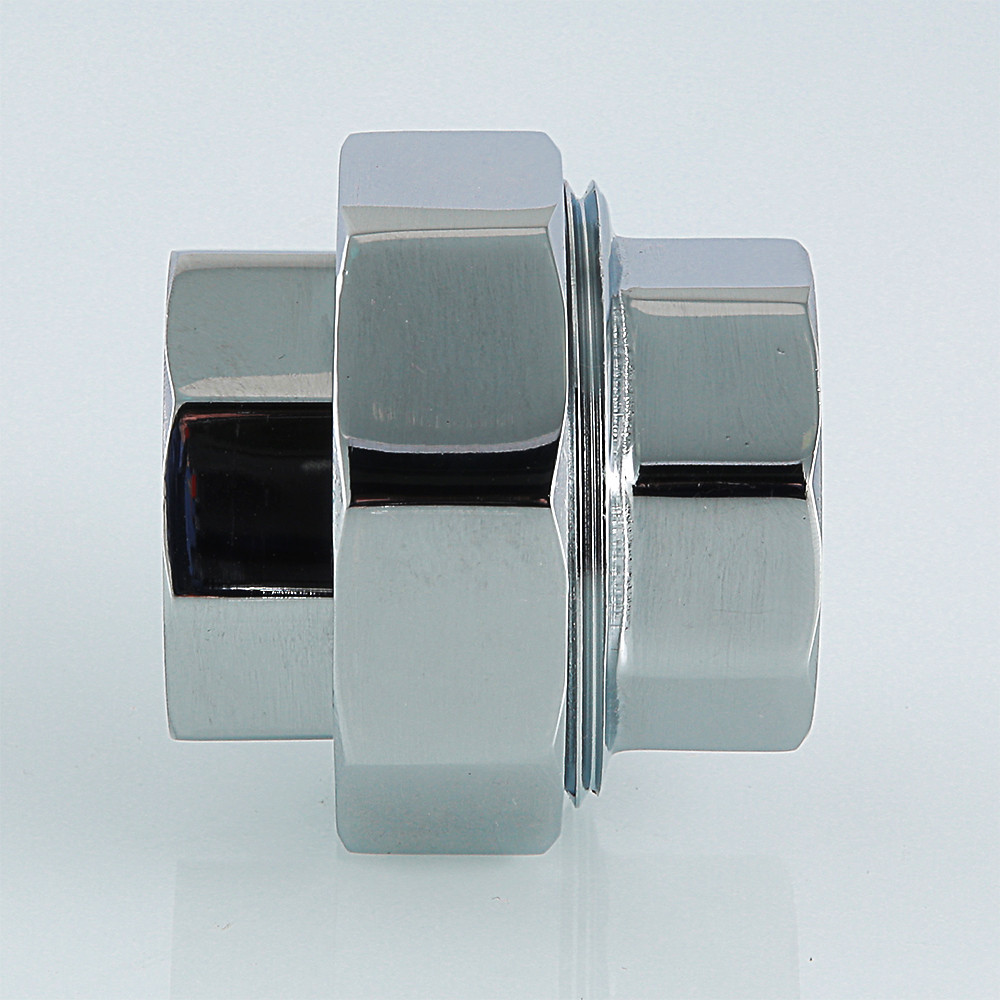 Муфта резьбовая 1" (ВР) разъемная, с накидной гайкой, латунь-хром VALTEC (VTr.340.C.0006)