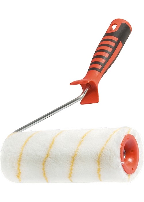 Валик для внутренних работ синтетический, с двухком.ручкой, 250 мм, ворс 12 мм, D 48 мм, D ручки 6 мм, полиакрил Matrix (80661)