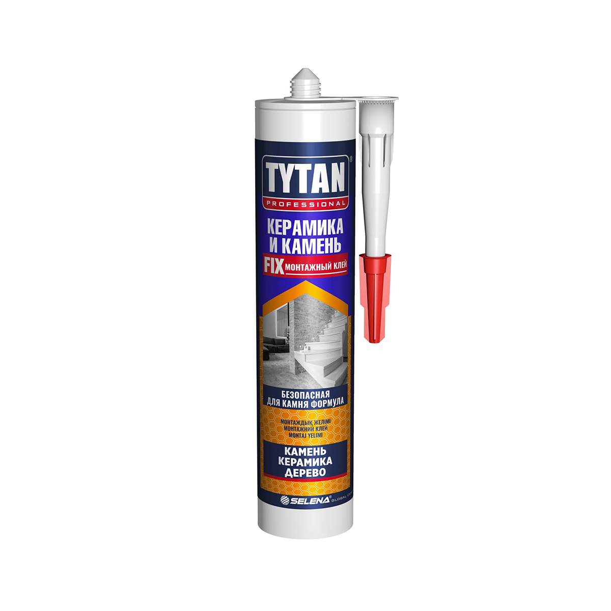 Клей монтажный для камня и керамики акрил. белый 310 мл (12) "tytan professional" россия