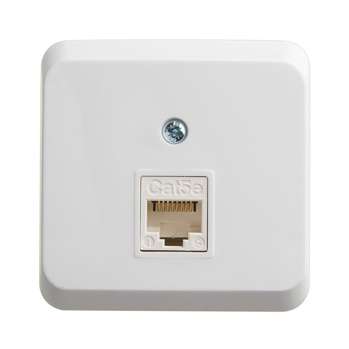 Розетка компьютерная открыт. уст. "этюд" 1 местн. rj45, белый (1/17/136) "schneider"