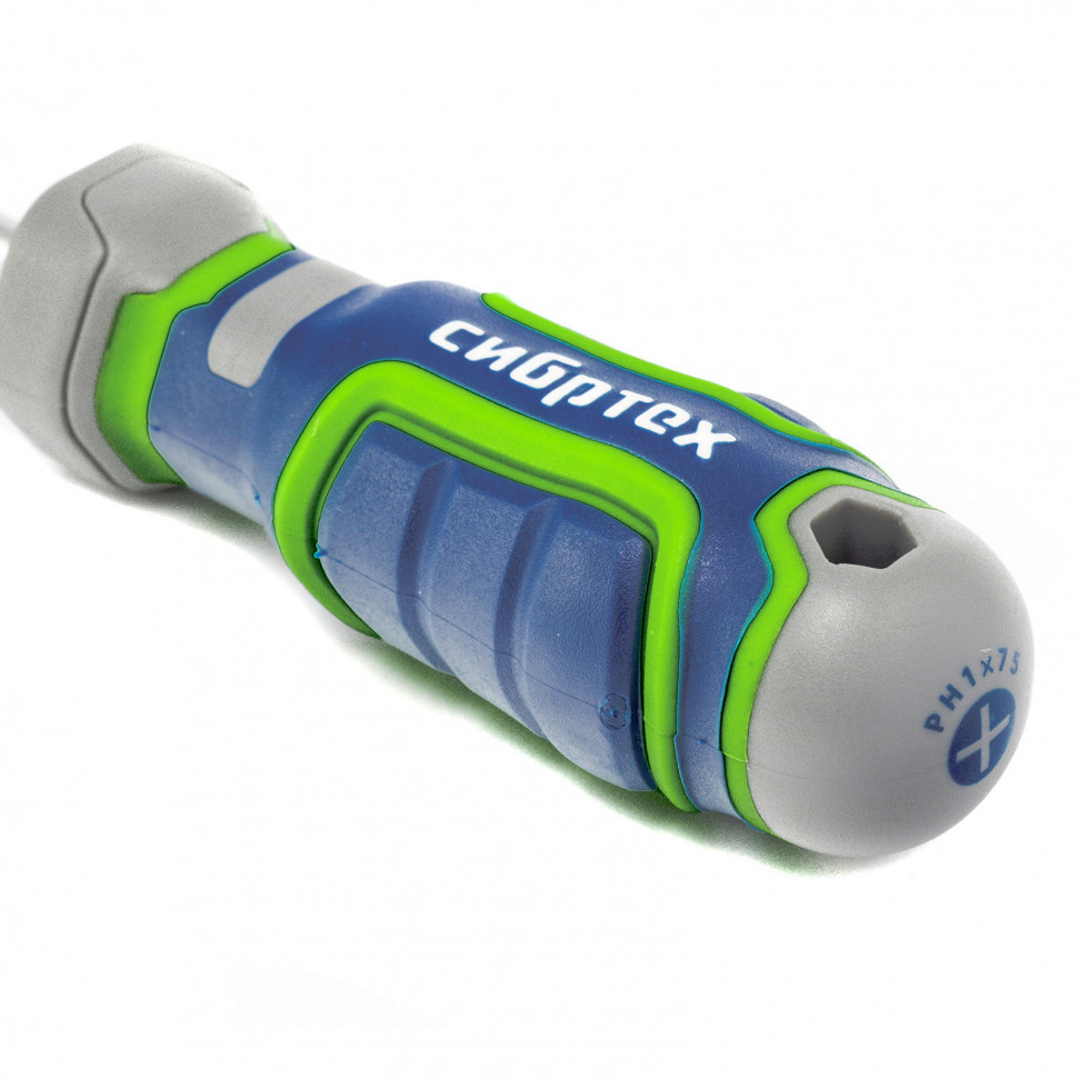 Отвертка PH1х 75 мм, CrV, четырехкомпонентная рукоятка Сибртех (12272)