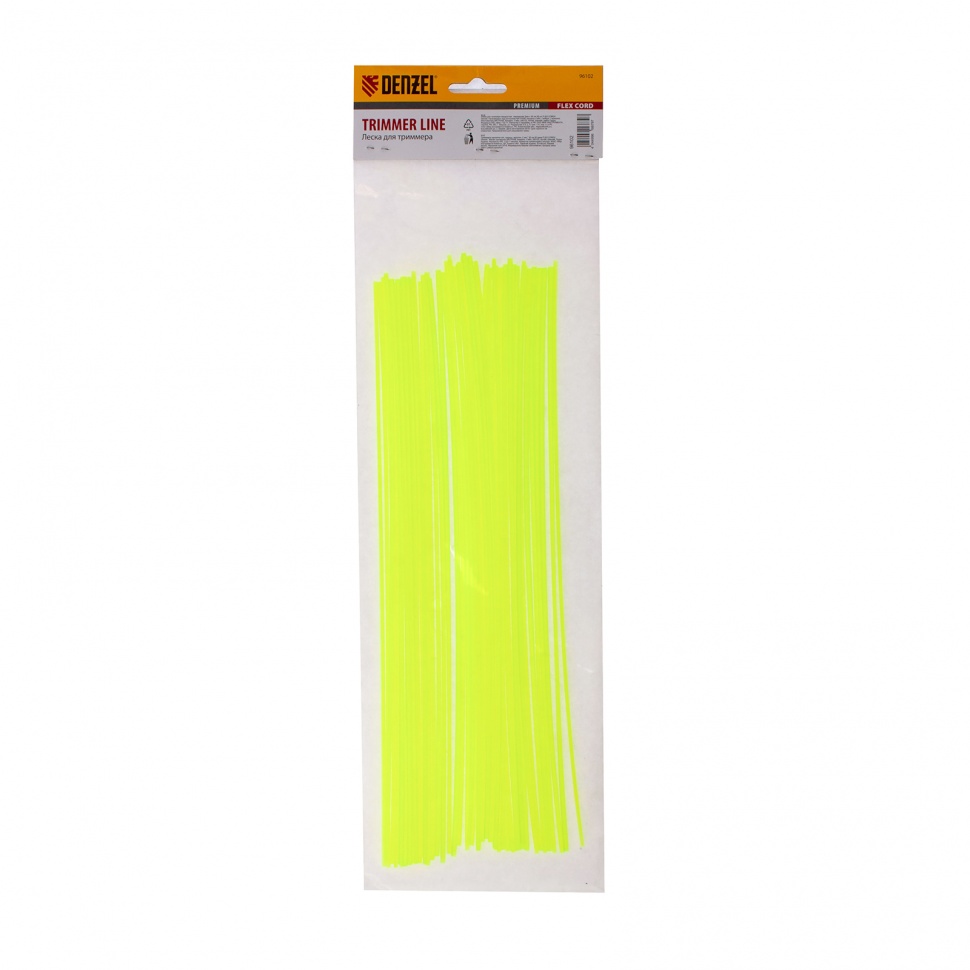 Леска для триммера, квадратная нарезанная 2 мм х 30 см, 50 шт Flex cord Denzel (96102)