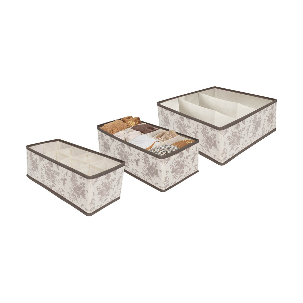 Органайзеры для хранения "elegance" 3 шт. (32*32*10 см; 2 шт. 32*16*10 см) (1/24) "eg"