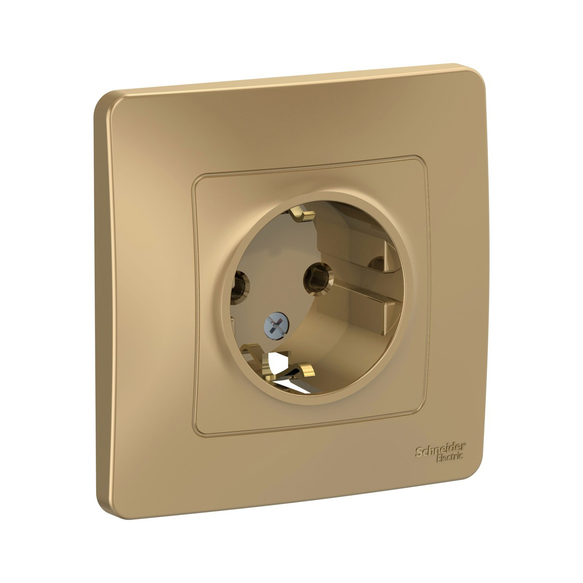 Розетка "blanca" 1 местн. с заземл. 16а, титан (1/10/20) "schneider"