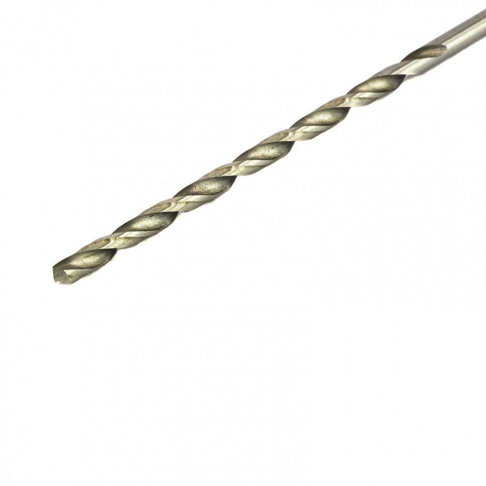 Сверло по металлу, 3.5 х 110 мм, полированное, удл, HSS, 10 шт, цилиндрический хвостовик Matrix (715035)