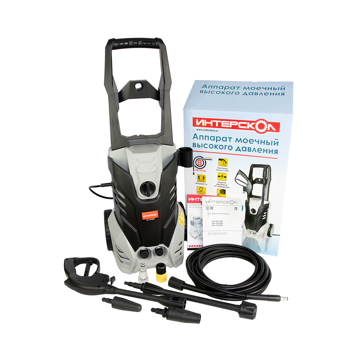 Мойка высокого давления ам-170/2200 (1) "интерскол" 640.1.0.00