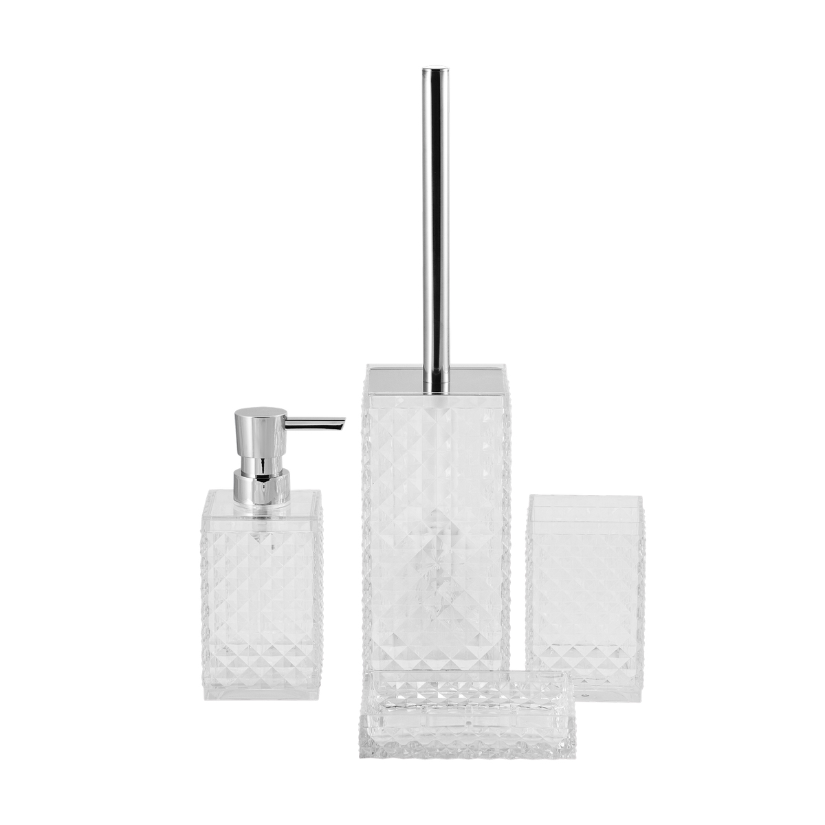 Стакан для ванной комнаты "rapas" пласт. (прозрачный) (1/12) "swensa" swp-0660trp-c