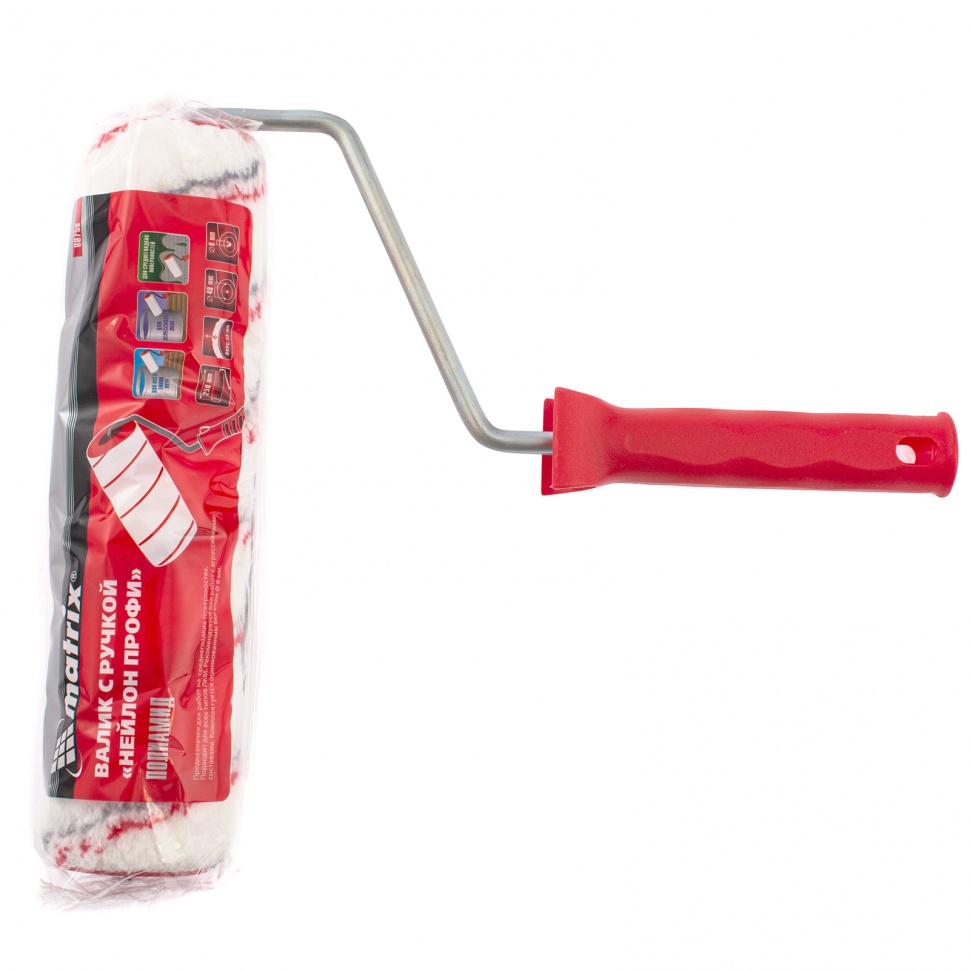 Валик "Нейлон Профи", 250 мм, ворс 12 мм, D 48 мм, D ручки 8 мм, полиамид Matrix (80758)